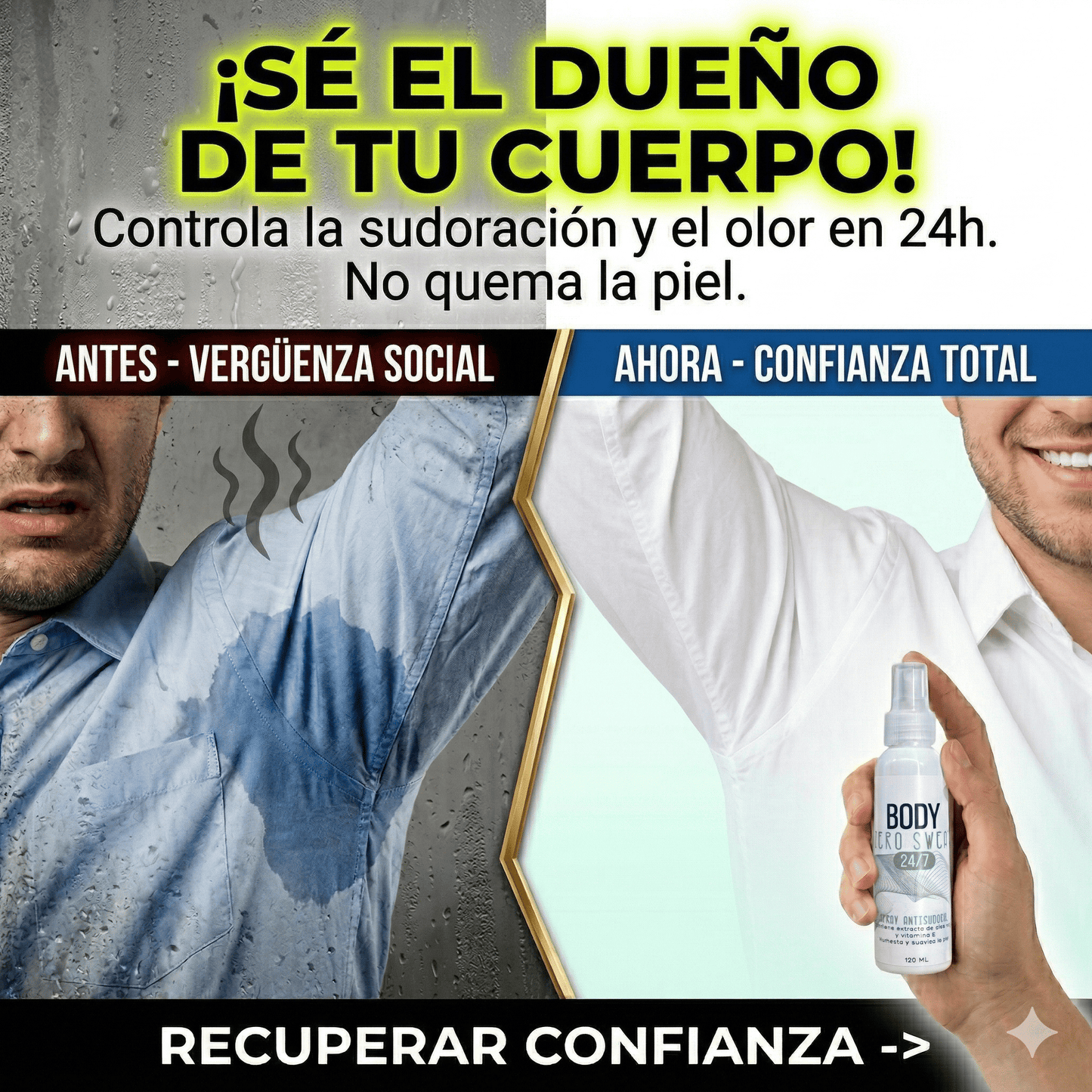 Spray Antisudoral Body Zero Sweat