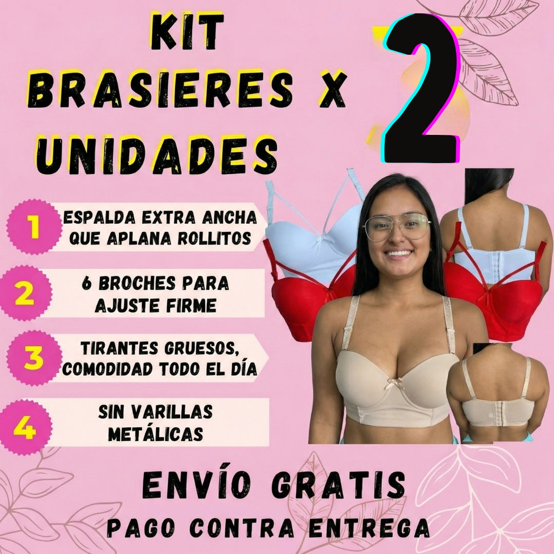 Bra "Horma Perfecta" de 6 Broches ✨ | Realce Natural y Espalda Lisa (No Talla)