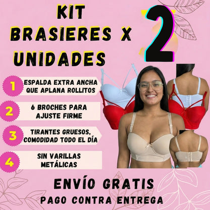 Bra "Horma Perfecta" de 6 Broches ✨ | Realce Natural y Espalda Lisa (No Talla)