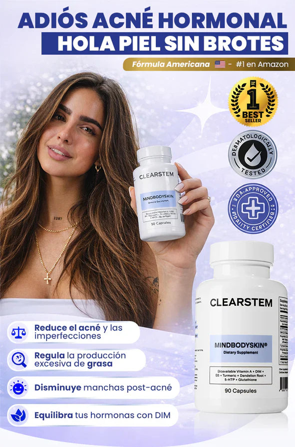 🧬 CAPSULAS CLEARSTEM– Control Hormonal y eliminacion de brotes en dias 90 capsulas
